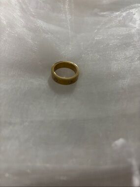 Gold-Tone Women’s Band Ring - Classic Minimalist Style